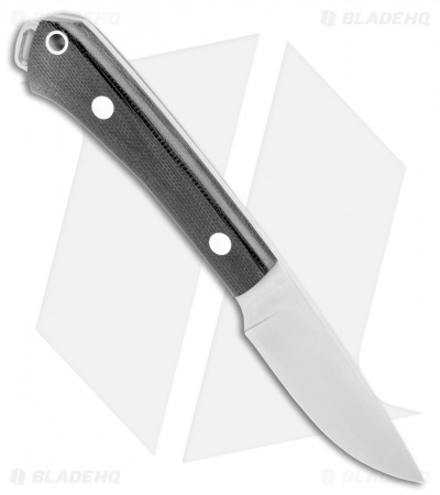 Bark River Mini Fox River Black Micarta Fixed Blade Knife (2.9" Satin 3V)