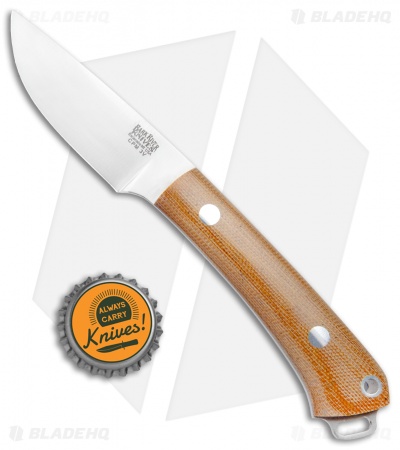 Bark River Mini Fox River Natural Micarta Fixed Blade Knife (2.9" Satin 3V)