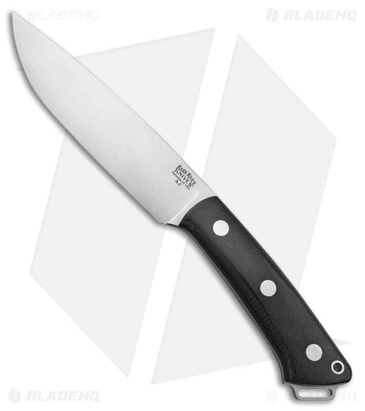 Bark River Fox River II Fixed Blade Knife Black Canvas Micarta (5