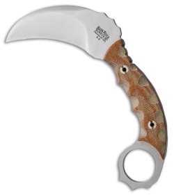 Bark River Ghost II Fixed Blade Knife Natural Canvas Micarta (3.5" Satin)