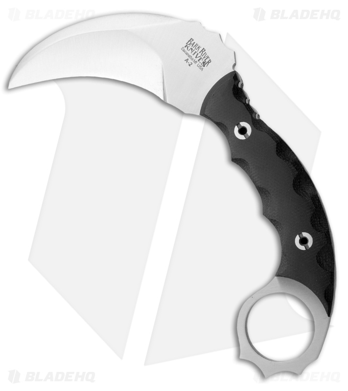 Bark River Ghost II Fixed Blade Knife Black Canvas Micarta (3.5" Satin)