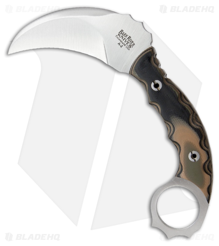 Bark River Ghost II Fixed Blade Knife Camo G-10 (3.5" Satin)