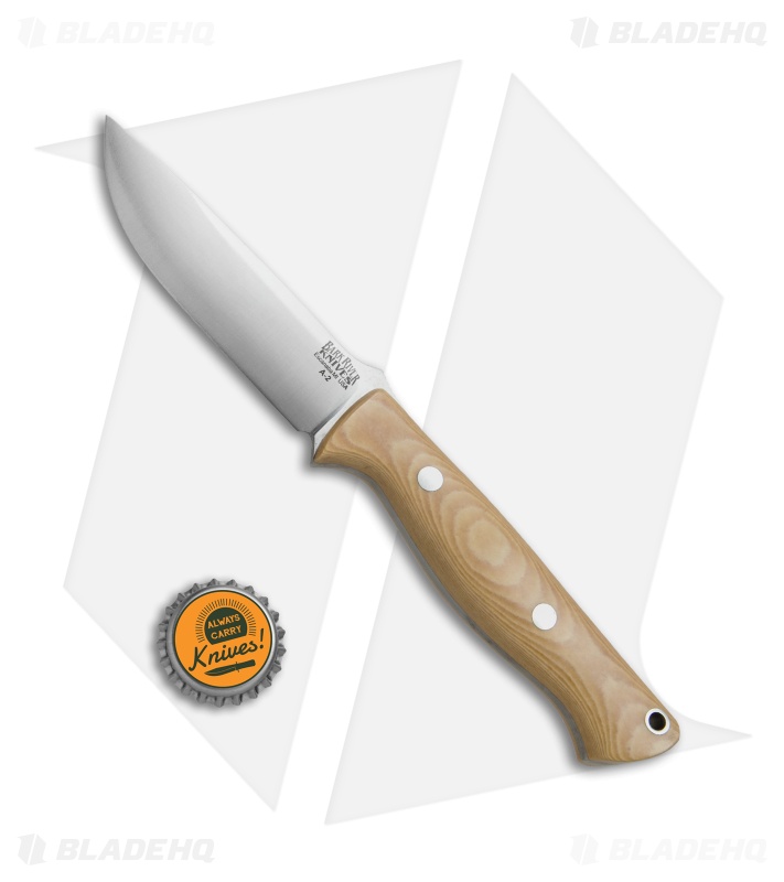 Bark River Knives Gunny Antique Ivory Micarta Fixed Blade Knife (3.75" Satin)