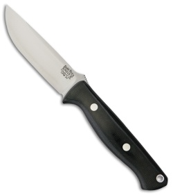 Bark River Gunny Bravo Fixed Blade Knife Black Canvas Micarta (3.78" CPM-3V)