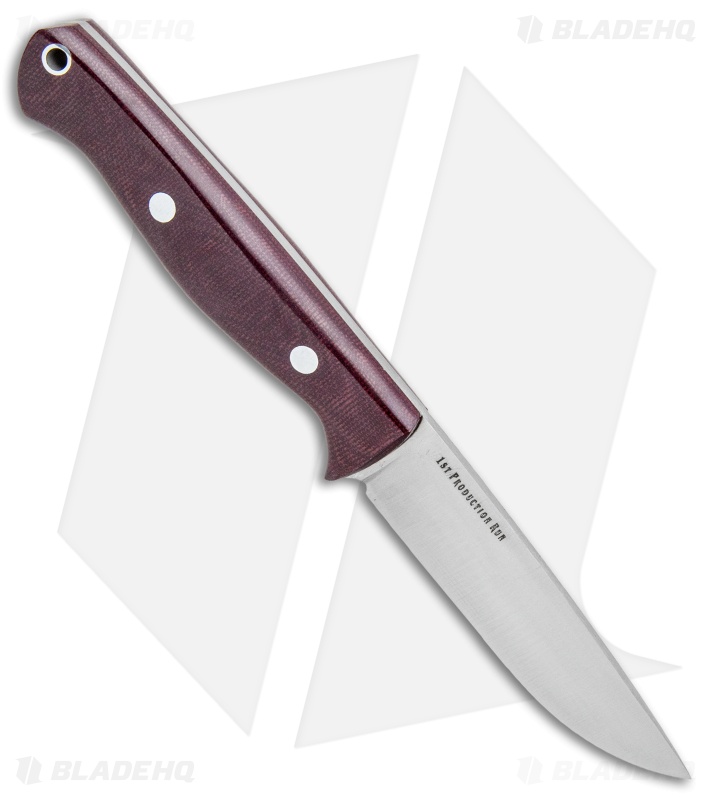 Bark River Gunny Hunter LT Fixed Blade Knife Burgandy Micarta (3.75" Elmax)