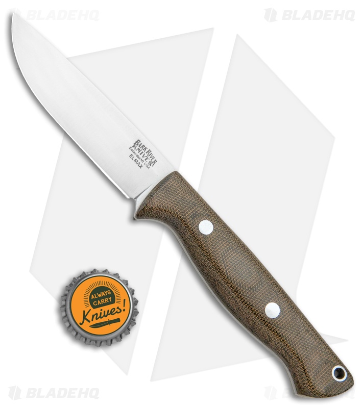 Bark River Gunny Hunter LT Fixed Blade Knife OD Green Micarta (3.75" Elmax)