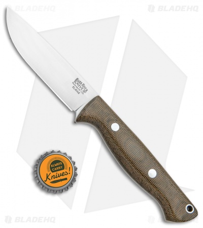 Bark River Gunny Hunter LT Fixed Blade Knife OD Green Micarta (3.75" Elmax)