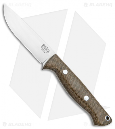 Bark River Gunny Hunter LT Fixed Blade Knife OD Green Micarta (3.75" Elmax)
