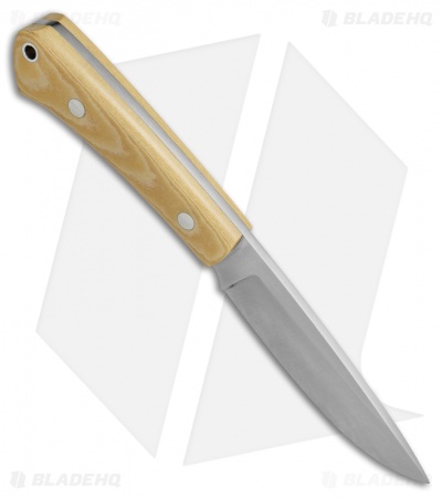 Bark River Knives Highland Special Fixed Blade Knife Antique Micarta (4" Satin)