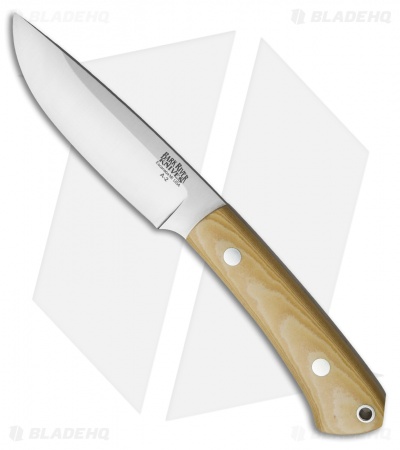Bark River Knives Highland Special Fixed Blade Knife Antique Micarta (4" Satin)