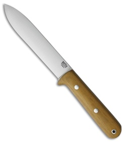 Bark River Kephart Fixed Blade Knife Natural Canvas Micarta (5.125" Satin)