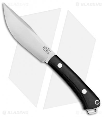 Bark River Knives Trail Buddy Fixed Blade Knife Black Micarta (4" A-2)