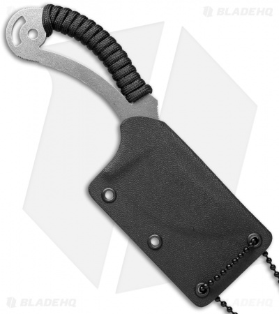 Bastinelli Cal Persian Fixed Blade Neck Knife Black Cord (2.5" Satin)