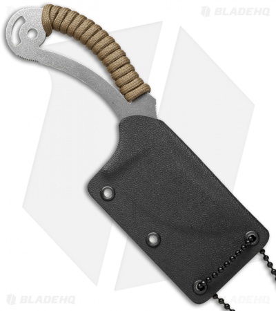 Bastinelli Cal Persian Fixed Blade Neck Knife Coyote Cord (2.5" Satin)