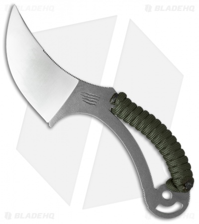 Bastinelli Cal Persian Fixed Blade Neck Knife OD Green Cord (2.5" Satin)