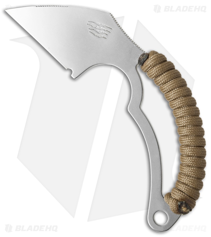 Bastinelli Moon's Kiss Fixed Blade Neck Knife Coyote Cord (1.75" Satin)