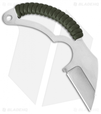 Bastinelli Moon's Kiss Fixed Blade Neck Knife OD Green Cord (1.75" Satin)