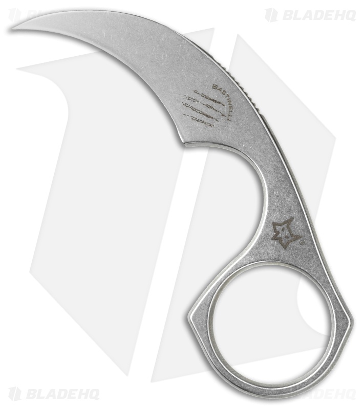 Bastinelli Diagnostic Karambit Fixed Blade Neck Knife Stonewash (1.5" Stonewash)