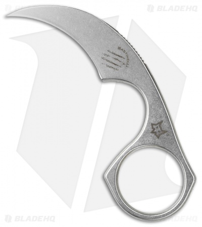 Bastinelli Diagnostic Karambit Fixed Blade Neck Knife Stonewash (1.5" Stonewash)