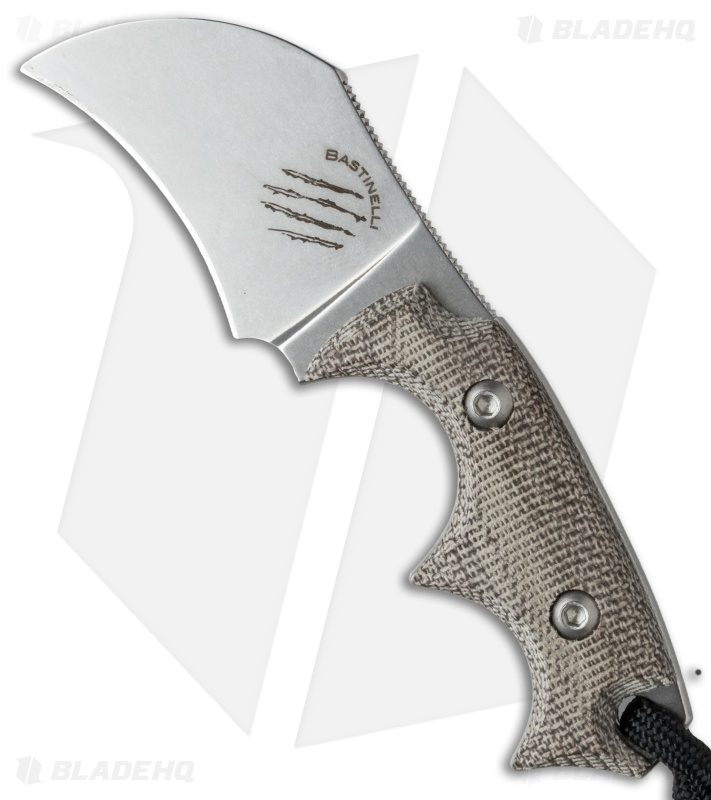 Bastinelli BB Drago Claw Champi Fixed Blade Knife (1.75" Satin)