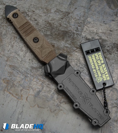 Battle Blades Wolfhawk Strikar Dagger Fixed Blade Knife Brown G-10 (3" Black) 