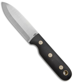 Battle Horse Knives Bushcrafter Fixed Blade Knife Black Micarta (4" Satin) BHK 