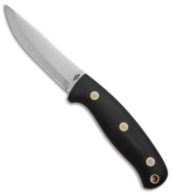 Battle Horse Knives Feather Stick Fixed Blade Knife Black Micarta (4" Satin) BHK