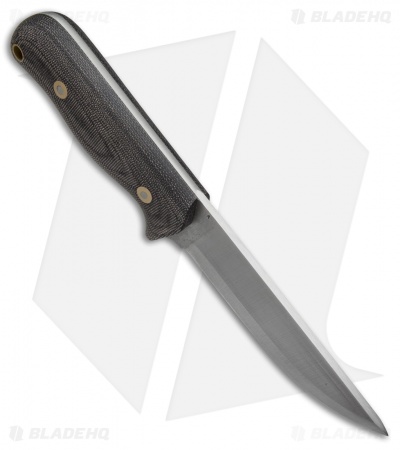 Battle Horse Knives Hawg Dog Fixed Blade Knife Black Micarta (4.75" Satin) BHK