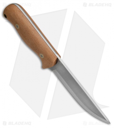 Battle Horse Knives Hawg Dog Fixed Blade Knife Natural Micarta (4.75" Satin) BHK