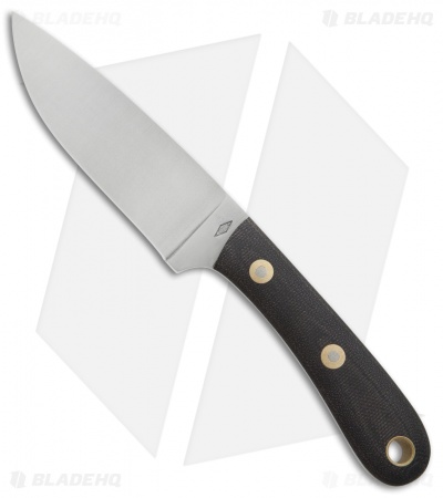 Battle Horse Knives Patriot Scout Fixed Blade Black Micarta (4.25" Satin) BHK