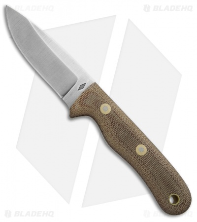 Battle Horse Knives Pit Bull Fixed Blade Knife Natural Micarta (3.5" Satin) BHK 