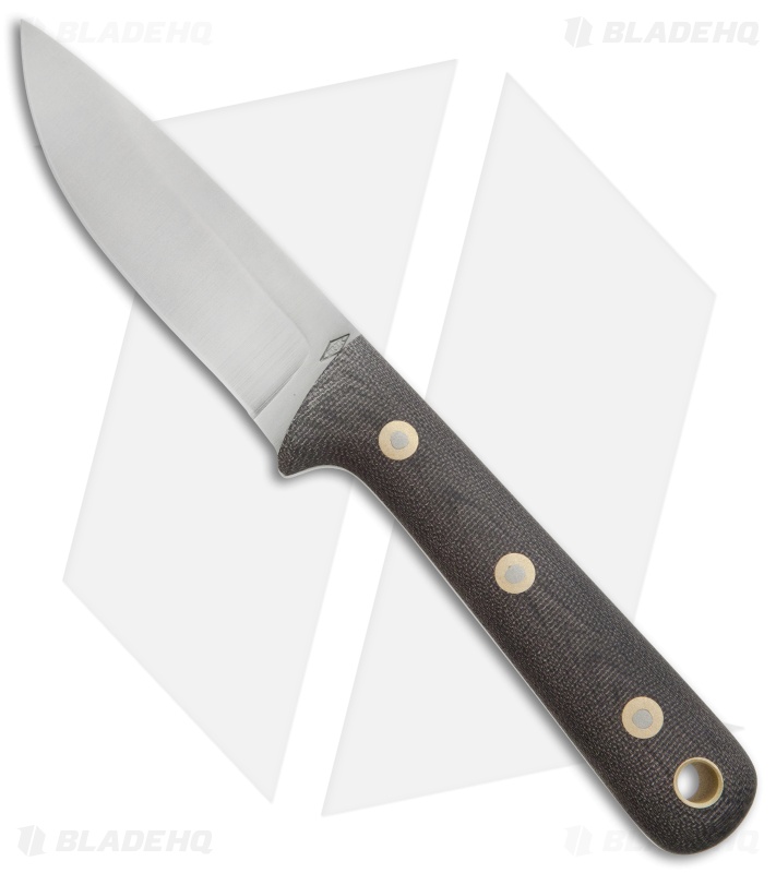 Battle Horse Knives Woodsman Pro Fixed Blade Black Micarta (3.8" Satin) BHK