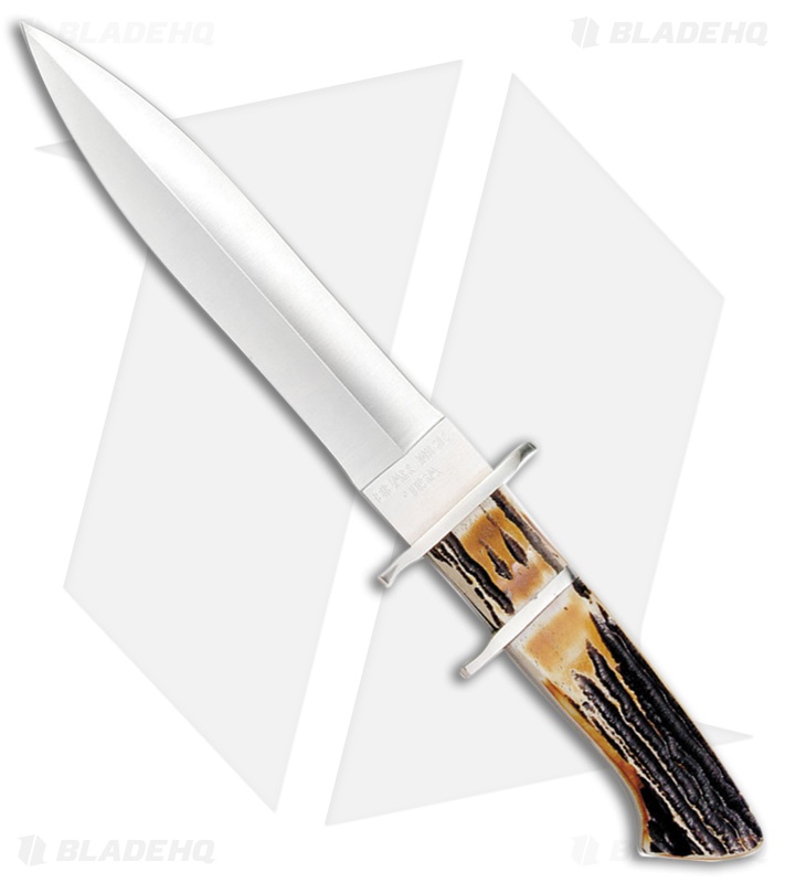 Bear and Son Combat Fighter Fixed Blade Dagger Stag Horn (6.25)