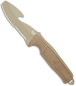 Benchmade H2O Fixed Blade Dive Knife Tan Santoprene (3.5" Tan Serr)