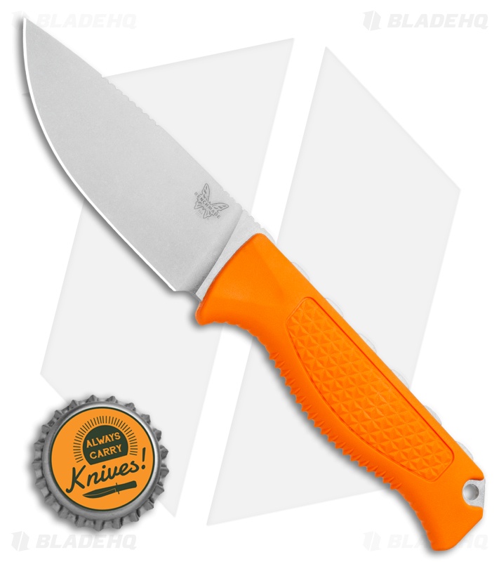 Benchmade 15006 Steep Country Fixed Blade Knife Orange Santoprene (3.5" SW)