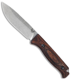 Benchmade Hunt 15002 Saddle Mountain Skinner Fixed Blade Wood (4.2&quot; Stonewash) | 125163