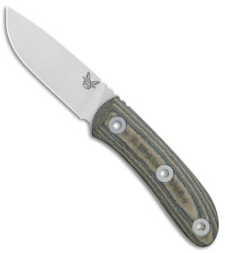 Benchmade Pardue Hunter Fixed Blade Knife OD Green Micarta (3.5" Satin) 15400