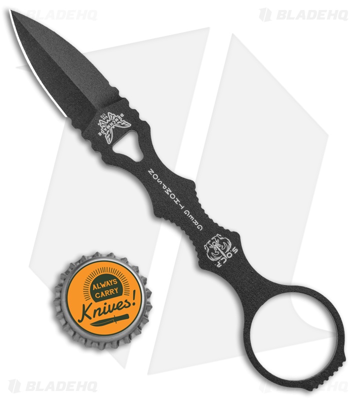 Benchmade 173BK Mini SOCP Fixed Blade Knife (2.22" Black) 