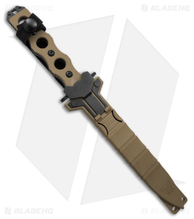 Benchmade SOCP 185 Dagger Fixed Blade Knife Tan (7.1" Black) 185BK-1