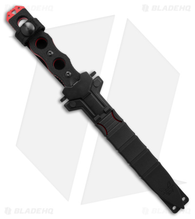 Benchmade SOCP 185T Fixed Blade Training Knife G-10 Black (6.8" Red) 
