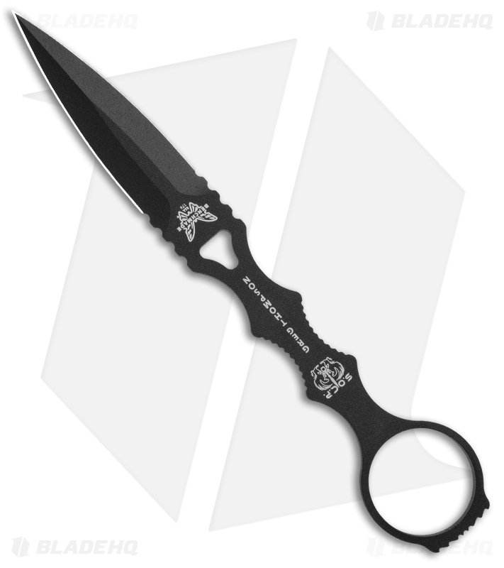 Benchmade SOCP Dagger Knife w/ Trainer Blade (3.22" Black) 176BK-Combo