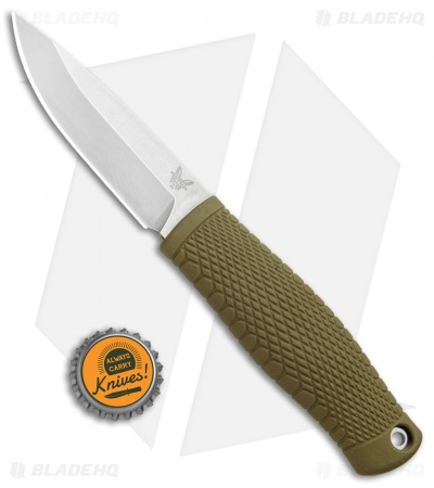 Benchmade 200 Puukko Fixed Blade Knife Ranger Green (3.75" Satin CPM-3V)