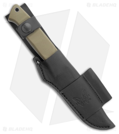 Benchmade Mini Bushcrafter Fixed Blade Knife OD Green G-10 (3.4" SW) 165-1