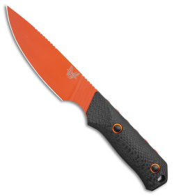 Benchmade Raghorn Hunting Fixed Blade Knife Carbon Fiber (4" Orange) 15600OR