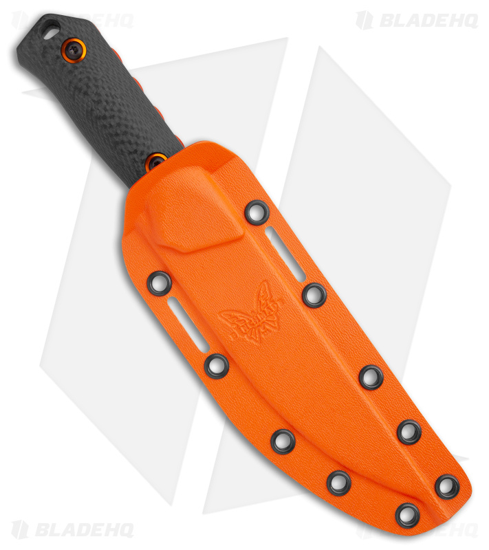 Benchmade Raghorn Hunting Fixed Blade Knife Carbon Fiber (4" Orange) 15600OR