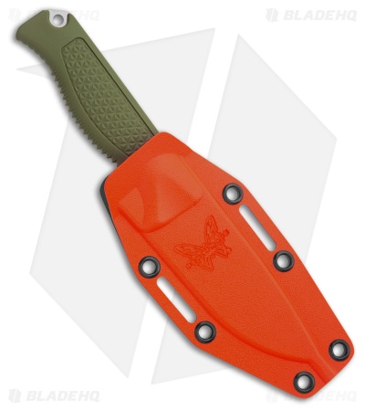 Benchmade Steep Country Fixed Blade Knife Green Santoprene (3.5" SW) 15006-01