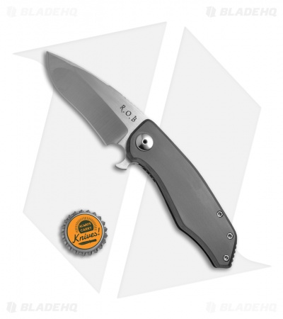 Robert Oldaker Blades ROB Gladius Frame Lock Knife Zirc/Ti (3.375" Satin)