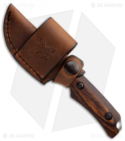 Benchmade Hidden Canyon Hunter Knife Wood Fixed Blade (2.67" Stonewash) 15016-2