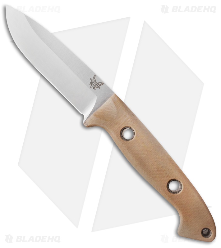 Benchmade 162-1 Bushcrafter Sibert Knife Sand G-10 (4.43" Satin)