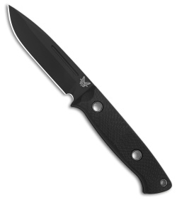 Benchmade Bushcrafter Fixed Blade Knife Black Carbon Fiber (4.4" Black) 163BK